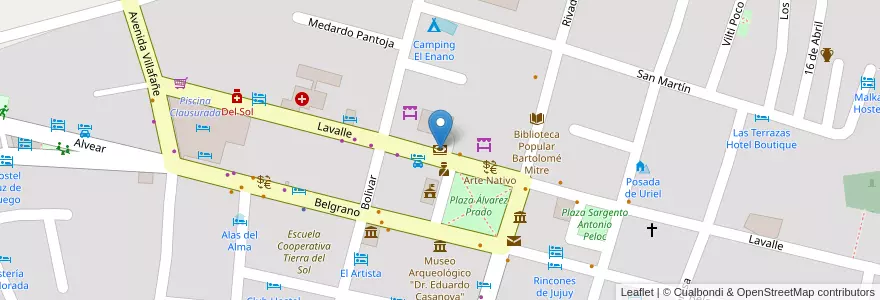 Mapa de ubicacion de Macro en Аргентина, Жужуй, Departamento Tilcara, Municipio De Tilcara.