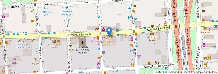 Mapa de ubicacion de Macro, Retiro en Argentinien, Ciudad Autónoma De Buenos Aires, Comuna 1, Buenos Aires.