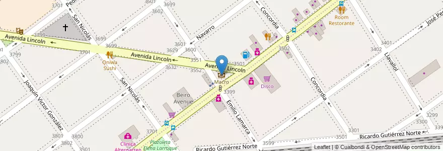 Mapa de ubicacion de Macro, Villa Devoto en 阿根廷, Ciudad Autónoma De Buenos Aires, 布宜诺斯艾利斯, Comuna 11.