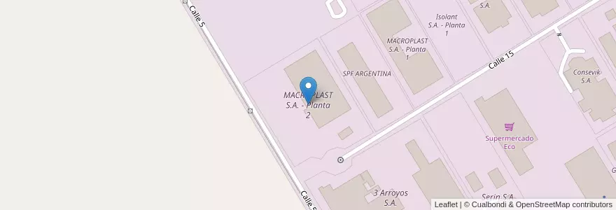 Mapa de ubicacion de MACROPLAST S.A. - Planta 2 en Argentine, Province De Buenos Aires, Partido Del Pilar, Fátima.