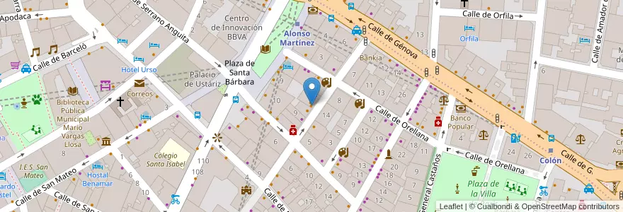 Mapa de ubicacion de Mad Grill en Sepanyol, Comunidad De Madrid, Comunidad De Madrid, Área Metropolitana De Madrid Y Corredor Del Henares, Madrid.