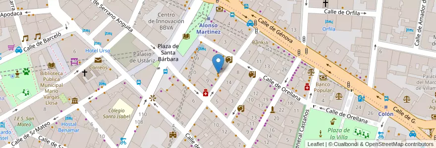 Mapa de ubicacion de Mad Grill en İspanya, Comunidad De Madrid, Comunidad De Madrid, Área Metropolitana De Madrid Y Corredor Del Henares, Madrid.