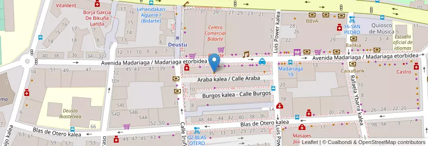 Mapa de ubicacion de Madariagako 33 etxea en Испания, Страна Басков, Bizkaia, Bilboaldea, Бильбао.