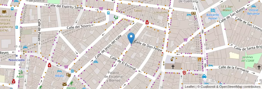 Mapa de ubicacion de MADERA, CALLE, DE LA,40 en Испания, Мадрид, Мадрид, Área Metropolitana De Madrid Y Corredor Del Henares, Мадрид.