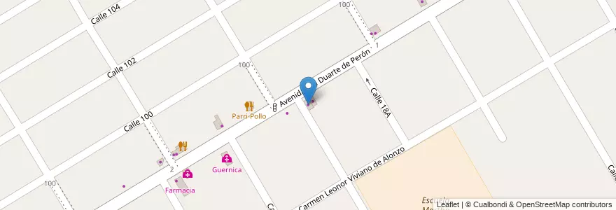 Mapa de ubicacion de Maderera Todo Para Techos en 阿根廷, 布宜诺斯艾利斯省, Partido De Presidente Perón.
