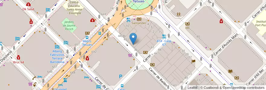 Mapa de ubicacion de Madre del Divino Pastor en اسپانیا, Catalunya, Barcelona, Barcelonès, Barcelona.