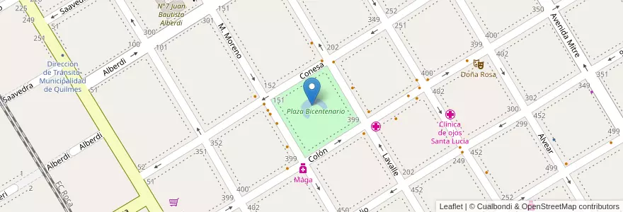 Mapa de ubicacion de Madre e Hija XD XD en 아르헨티나, 부에노스아이레스주, Partido De Quilmes, Quilmes.