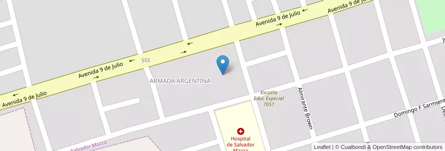 Mapa de ubicacion de Madre Teresa De Calcuta Ex  483 en アルゼンチン, サルタ州, General San Martín, Municipio De Profesor Salvador Mazza, Profesor Salvador Mazza.