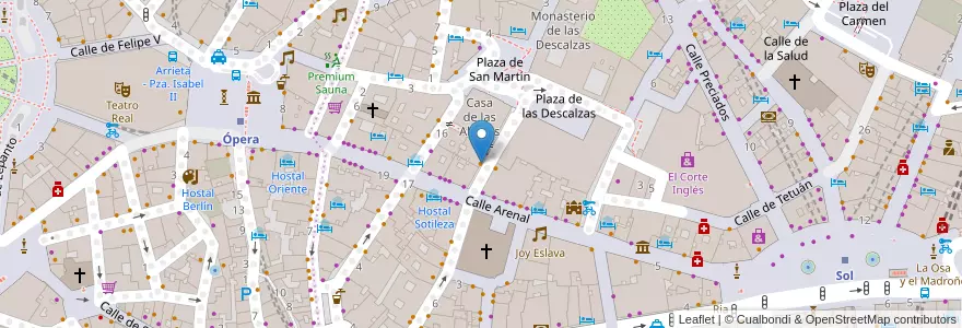 Mapa de ubicacion de Madrid Grill en Sepanyol, Comunidad De Madrid, Comunidad De Madrid, Área Metropolitana De Madrid Y Corredor Del Henares, Madrid.