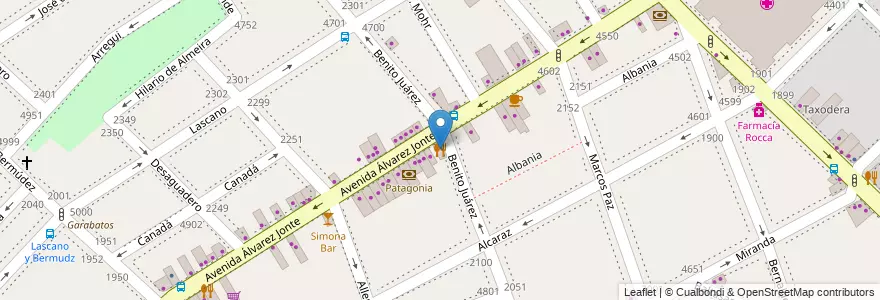 Mapa de ubicacion de Madrilia, Monte Castro en Аргентина, Буэнос-Айрес, Буэнос-Айрес, Comuna 10.