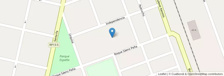 Mapa de ubicacion de Maestranza Municipal en Argentine, Santa Fe, Departamento Belgrano, Municipio De Las Rosas.