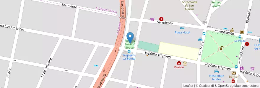 Mapa de ubicacion de Maestro Luciano Boucar en 아르헨티나, Córdoba, Departamento Punilla, Pedanía Dolores, Municipio De Capilla Del Monte, Capilla Del Monte.