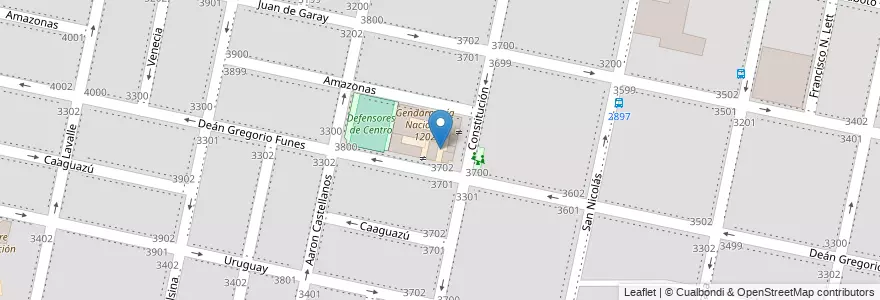 Mapa de ubicacion de Maestro Luis Bras 250 en Аргентина, Санта-Фе, Departamento Rosario, Municipio De Rosario, Росарио.