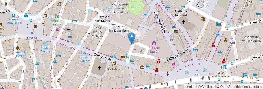 Mapa de ubicacion de MAESTRO VICTORIA, CALLE, DEL,2 en إسبانيا, منطقة مدريد, منطقة مدريد, Área Metropolitana De Madrid Y Corredor Del Henares, مدريد.