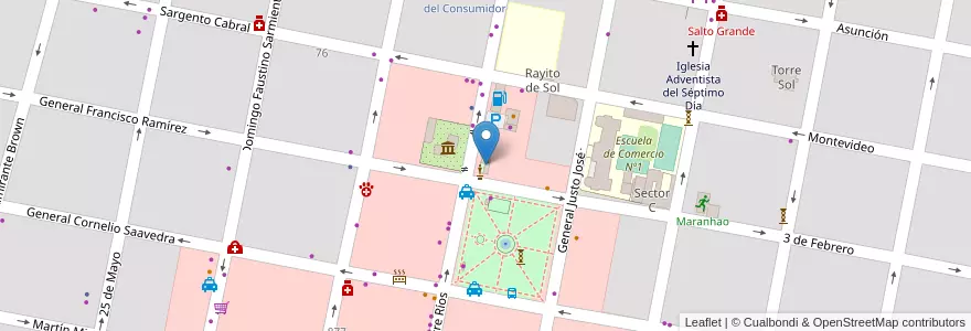 Mapa de ubicacion de Mafalda en Argentine, Province D'Entre Ríos, Departamento Concordia, Distrito Suburbios, Concordia, Concordia.