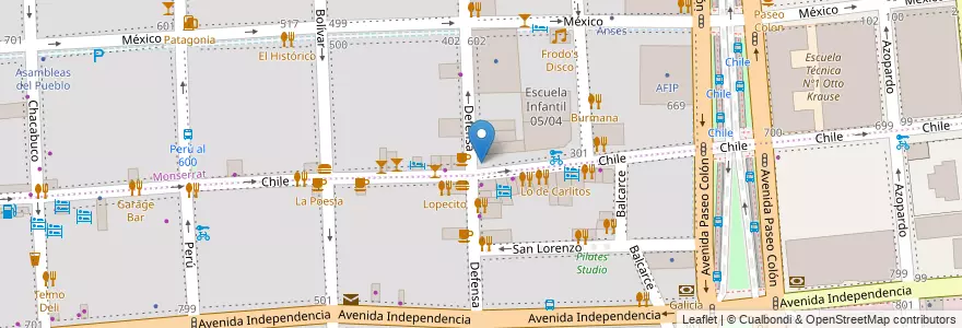 Mapa de ubicacion de Mafalda, San Telmo en Argentine, Ciudad Autónoma De Buenos Aires, Comuna 1, Buenos Aires.