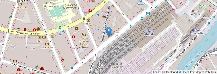 Mapa de ubicacion de Mafe's Tavern en España, Euskadi, Bizkaia, Bilboaldea, Bilbao.
