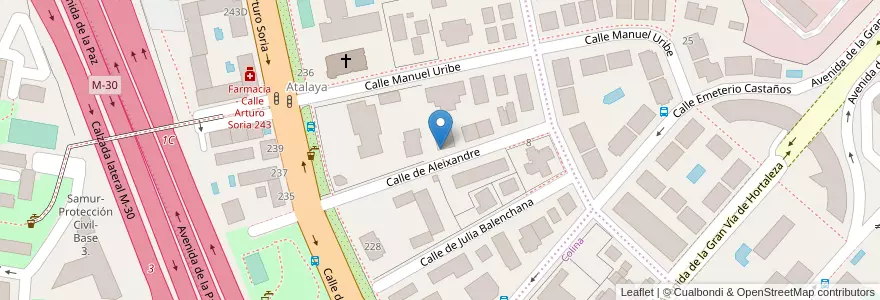 Mapa de ubicacion de Magdalena Aulina en Испания, Мадрид, Мадрид, Área Metropolitana De Madrid Y Corredor Del Henares, Мадрид.