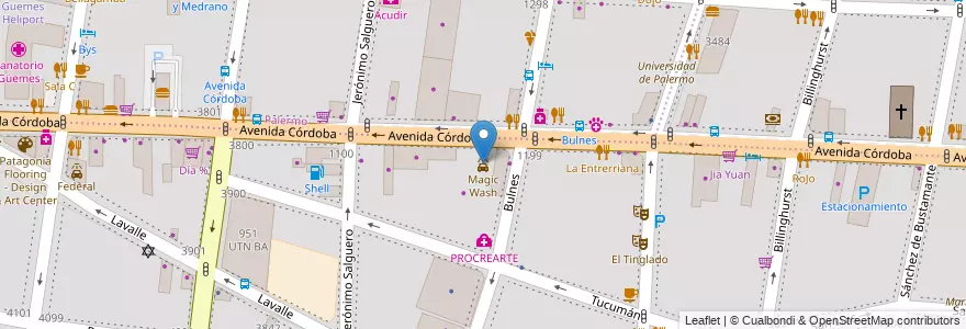Mapa de ubicacion de Magic Wash, Almagro en Arjantin, Ciudad Autónoma De Buenos Aires, Buenos Aires.
