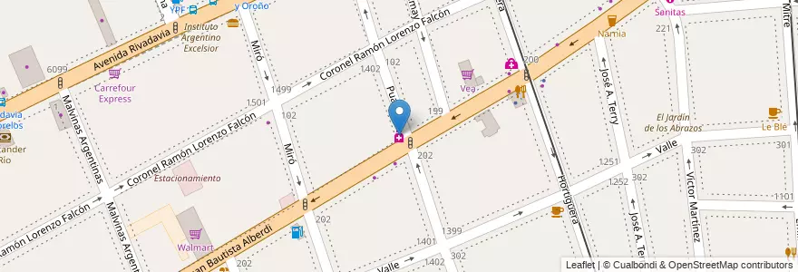 Mapa de ubicacion de Magistral Baldino, Caballito en 阿根廷, Ciudad Autónoma De Buenos Aires, Comuna 7, 布宜诺斯艾利斯, Comuna 6.