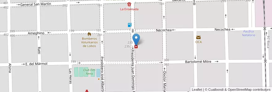 Mapa de ubicacion de Maglione en Argentinië, Buenos Aires, Partido De Lobos, Lobos.