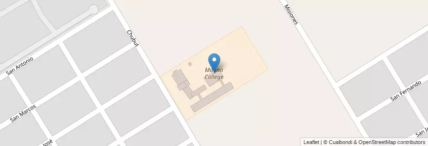 Mapa de ubicacion de Magno College en Arjantin, Buenos Aires, Partido Del Pilar, Villa Rosa.