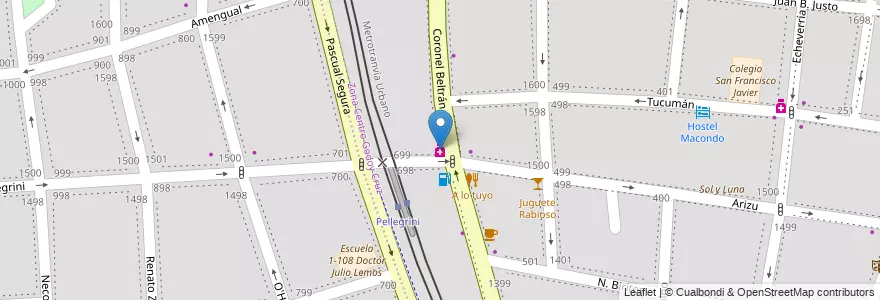 Mapa de ubicacion de Magnola en Argentinien, Chile, Mendoza, Godoy Cruz, Departamento Godoy Cruz, Distrito Ciudad De Godoy Cruz.