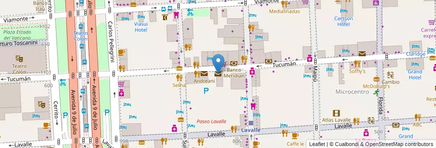 Mapa de ubicacion de Magui Express, San Nicolas en 阿根廷, Ciudad Autónoma De Buenos Aires, Comuna 1, 布宜诺斯艾利斯.