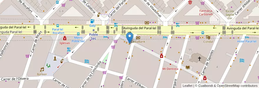 Mapa de ubicacion de Mai Tanca en Espanha, Catalunha, Barcelona, Barcelonès, Barcelona.