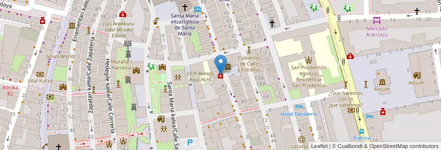Mapa de ubicacion de Maieder Sanz Sobron en 西班牙, 巴斯克, Araba/Álava, Gasteizko Kuadrilla/Cuadrilla De Vitoria, Vitoria-Gasteiz.