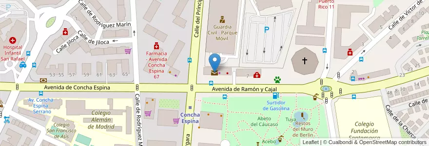 Mapa de ubicacion de Mail Boxes ETC en Spanje, Comunidad De Madrid, Comunidad De Madrid, Área Metropolitana De Madrid Y Corredor Del Henares, Madrid.