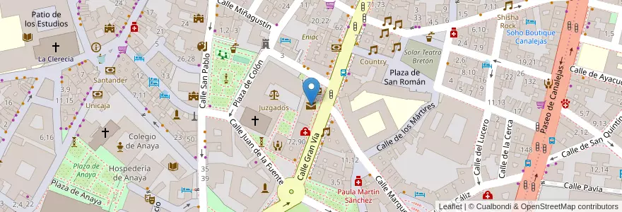 Mapa de ubicacion de Mail Boxes etc en Spain, Castile And León, Salamanca, Campo De Salamanca, Salamanca.
