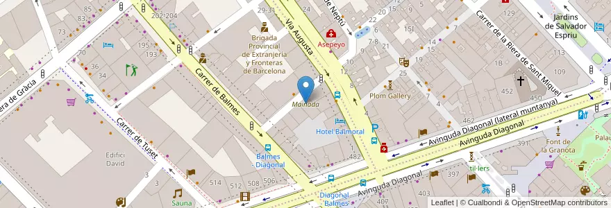 Mapa de ubicacion de Mainada en スペイン, カタルーニャ州, Barcelona, バルサルネス, Barcelona.