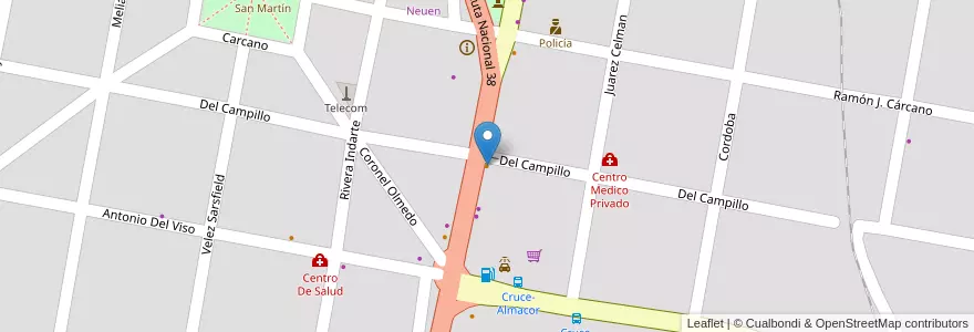 Mapa de ubicacion de Maja Morena en アルゼンチン, コルドバ州, Departamento Punilla, Pedanía Rosario, Municipio De Bialet Massé, Bialet Massé.