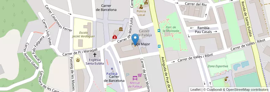 Mapa de ubicacion de Major 9 en Испания, Каталония, Барселона, Баш-Льобрегат, Pallejà.