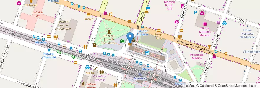 Mapa de ubicacion de Makako en Argentine, Province De Buenos Aires, Partido De Moreno, Moreno.