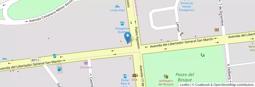 Mapa de ubicacion de MAKO en アルゼンチン, マガジャネス・イ・デ・ラ・アンタルティカ・チレーナ州, チリ, サンタクルス州, El Calafate, Lago Argentino.