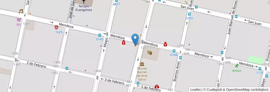 Mapa de ubicacion de Malaga en Argentinië, Santa Fe, Departamento Rosario, Municipio De Rosario, Rosario.