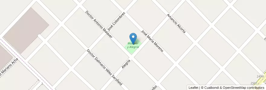 Mapa de ubicacion de Malaver y Alegría en Argentina, Buenos Aires, Partido De La Matanza, Partido De Morón, Haedo.