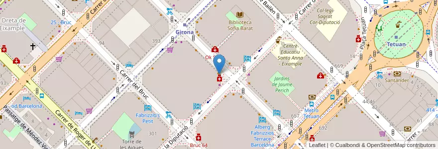 Mapa de ubicacion de Malpaso en 西班牙, Catalunya, Barcelona, Barcelonès, Barcelona.