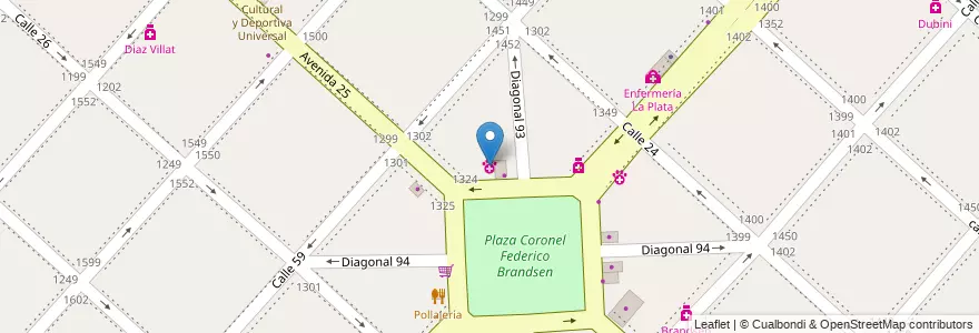 Mapa de ubicacion de Malta, Casco Urbano en Argentinien, Provinz Buenos Aires, Partido De La Plata, La Plata.