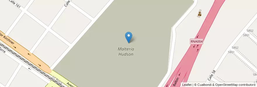 Mapa de ubicacion de Maltería Hudson en Argentinië, Buenos Aires, Partido De Berazategui, Hudson.