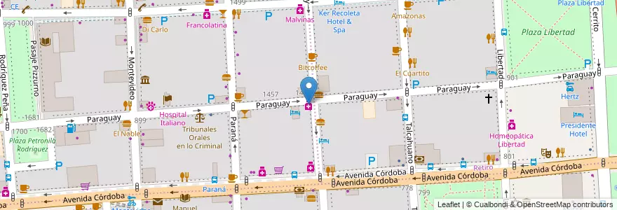 Mapa de ubicacion de Malvinas, Recoleta en Аргентина, Буэнос-Айрес, Comuna 2, Comuna 1, Буэнос-Айрес.