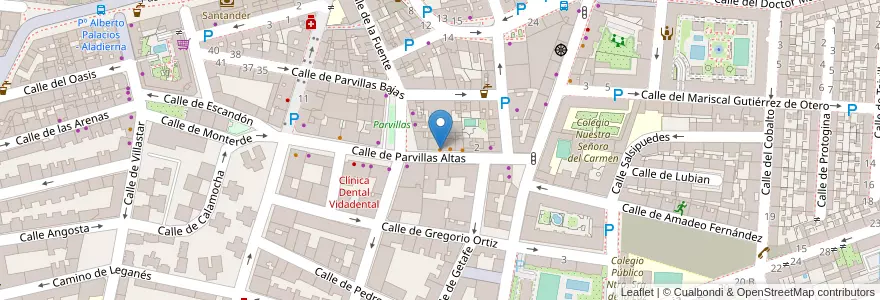 Mapa de ubicacion de Mama Pizza en 스페인, Comunidad De Madrid, Comunidad De Madrid, Área Metropolitana De Madrid Y Corredor Del Henares, 마드리드.