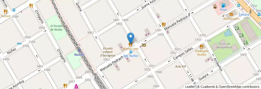 Mapa de ubicacion de Mama.com, Nuñez en Argentine, Ciudad Autónoma De Buenos Aires, Buenos Aires, Comuna 13.
