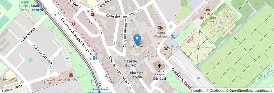 Mapa de ubicacion de Mamani en Sepanyol, Comunidad De Madrid, Comunidad De Madrid, Área Metropolitana De Madrid Y Corredor Del Henares, Boadilla Del Monte.