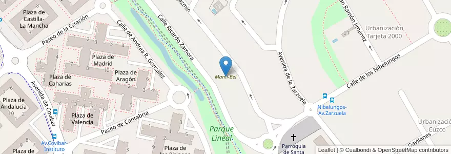 Mapa de ubicacion de Mami-Bel en 西班牙, Comunidad De Madrid, Comunidad De Madrid, Cuenca Del Henares, Rivas-Vaciamadrid.