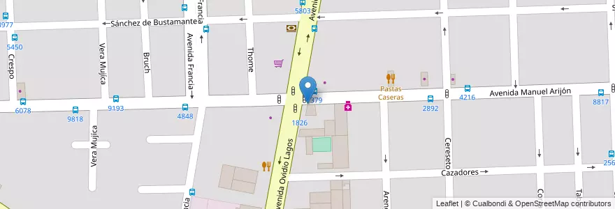 Mapa de ubicacion de Mamma Mia!! en アルゼンチン, サンタフェ州, Departamento Rosario, Municipio De Rosario, ロサリオ.