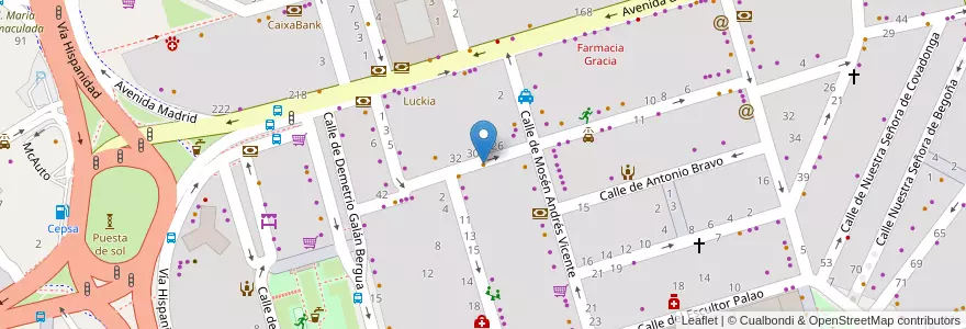 Mapa de ubicacion de Mana bar en スペイン, アラゴン州, サラゴサ, Zaragoza, サラゴサ.