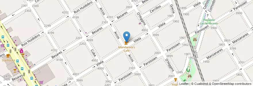 Mapa de ubicacion de Mandarina's Café, Nuñez en Arjantin, Ciudad Autónoma De Buenos Aires, Buenos Aires, Comuna 13.